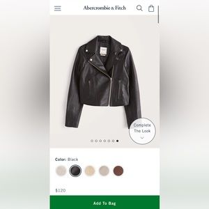 Brand new Abercrombie & Fitch Vegan Leather Jacket